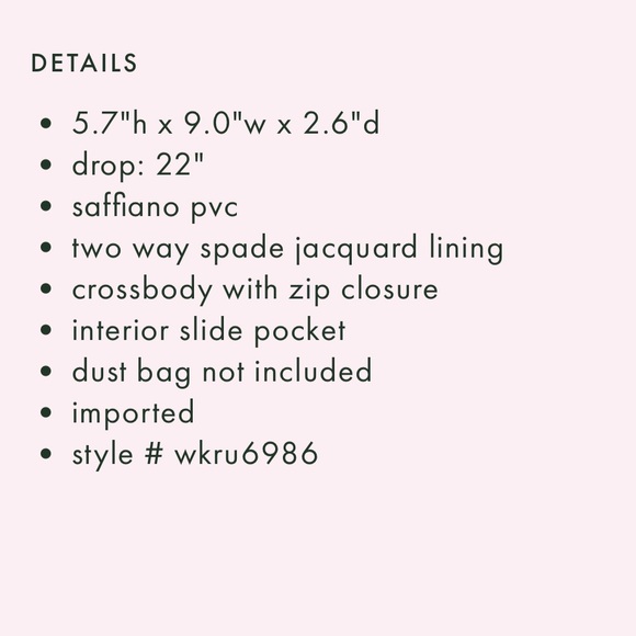 NWT Kate Spade Cameron Picture Dot Crossbody - Picture 5 of 9